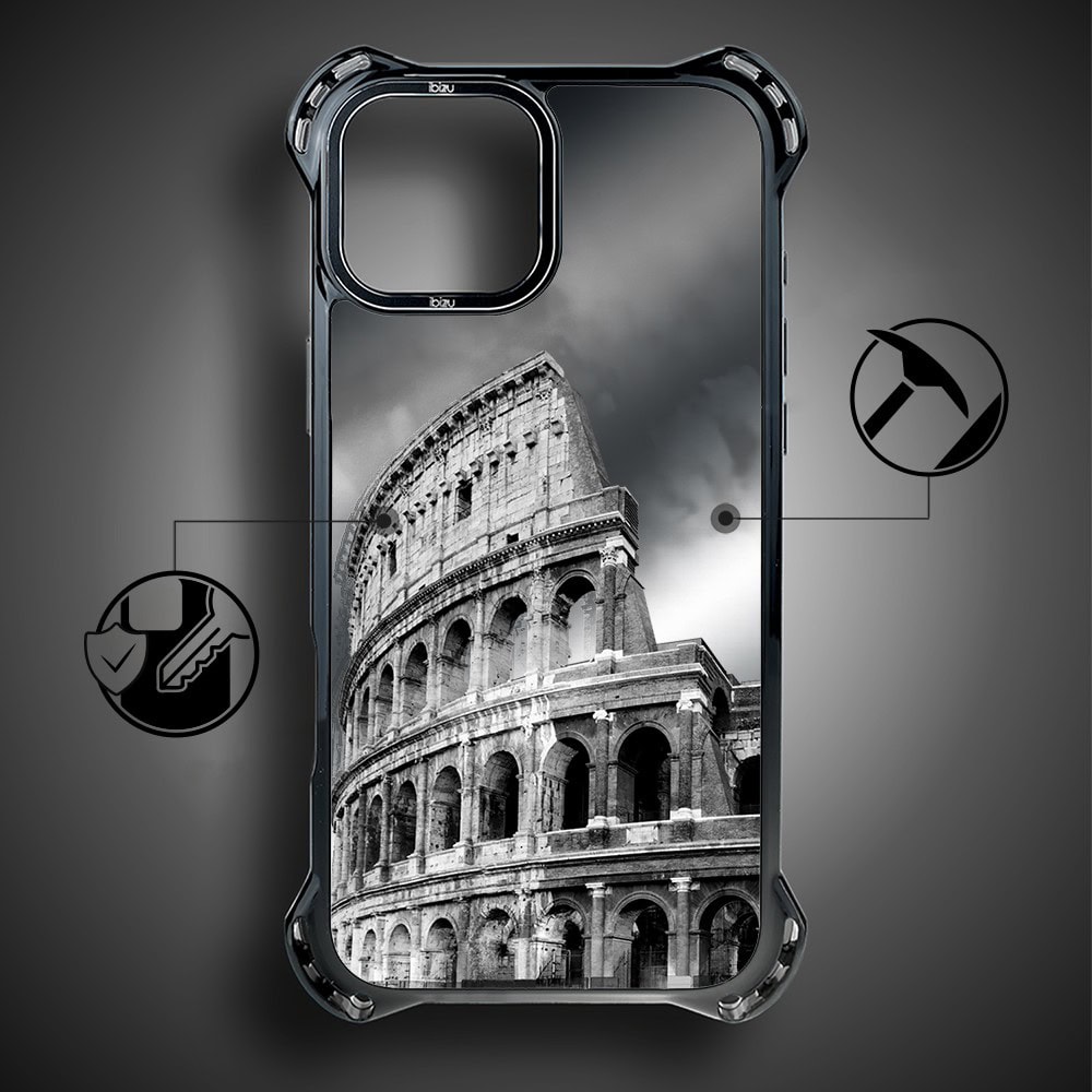 Etui do iPhone 15, Ibizu DropGuard Ultra z MagSafe, Noir City, Koloseum (2)