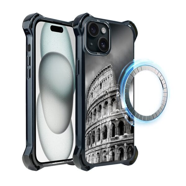 Etui do iPhone 15 Plus IBIZU DropGuard Ultra z MagSafe, Noir City, Koloseum