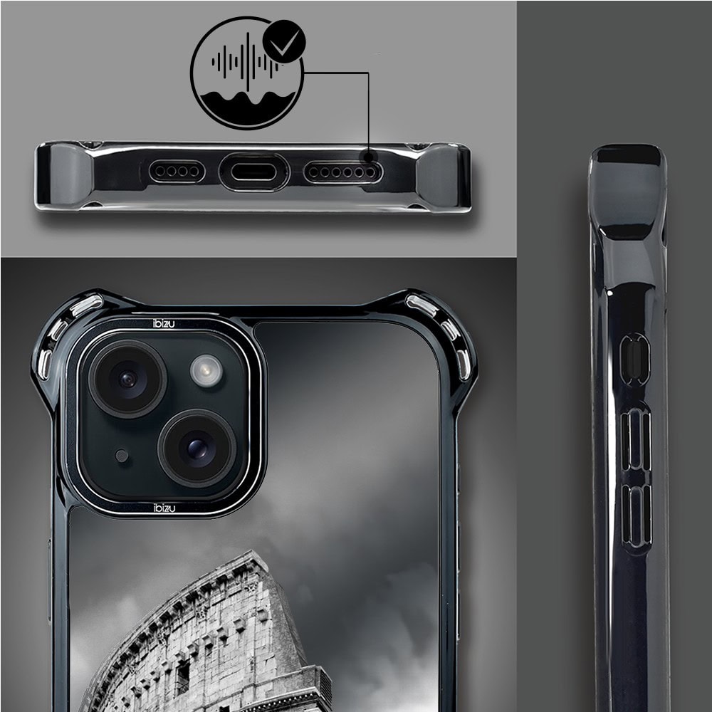 Etui do iPhone 15, Ibizu DropGuard Ultra z MagSafe, Noir City, Koloseum (7)