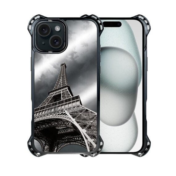 Etui do iPhone 15, Ibizu DropGuard Ultra z MagSafe, Noir City, Wieża Eiffla (1)