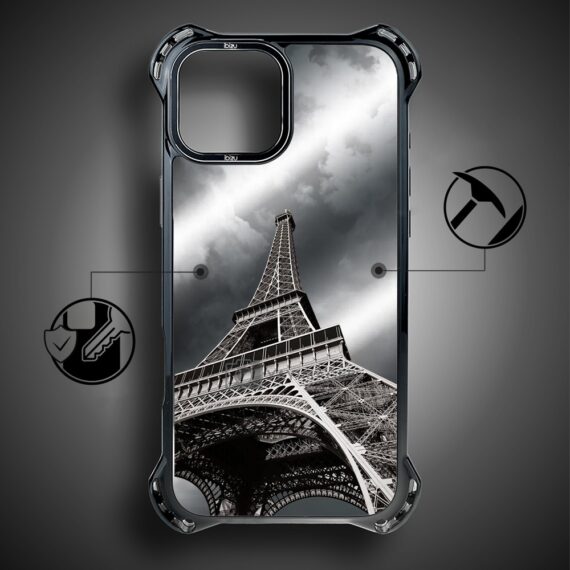 Etui do iPhone 15, Ibizu DropGuard Ultra z MagSafe, Noir City, Wieża Eiffla (2)