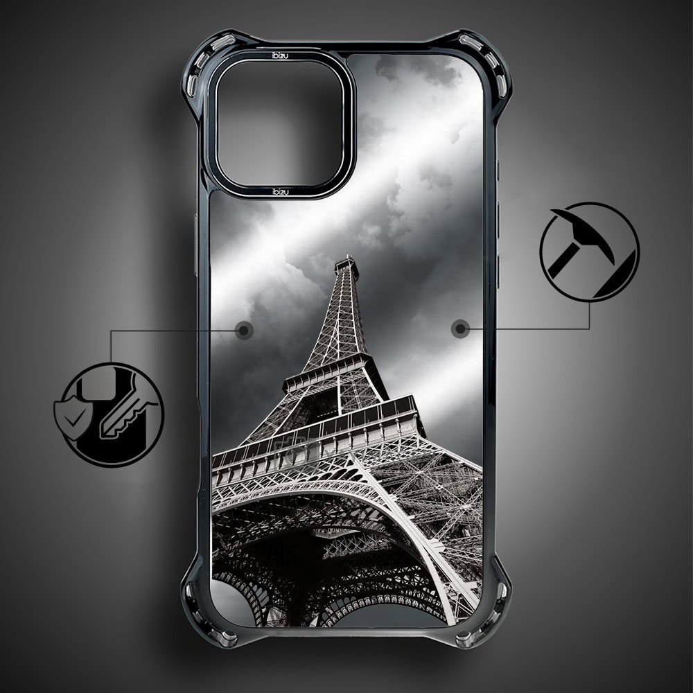 Etui do iPhone 15, Ibizu DropGuard Ultra z MagSafe, Noir City, Wieża Eiffla (2)