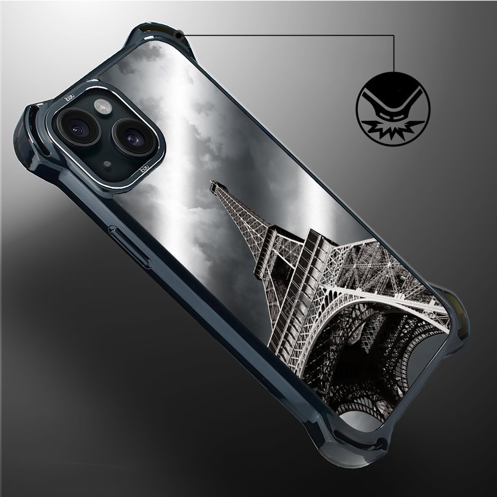 Etui do iPhone 15, Ibizu DropGuard Ultra z MagSafe, Noir City, Wieża Eiffla (5)