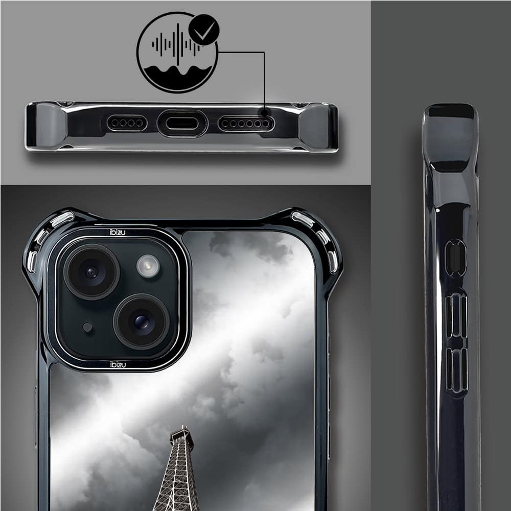 Etui do iPhone 15, Ibizu DropGuard Ultra z MagSafe, Noir City, Wieża Eiffla (7)