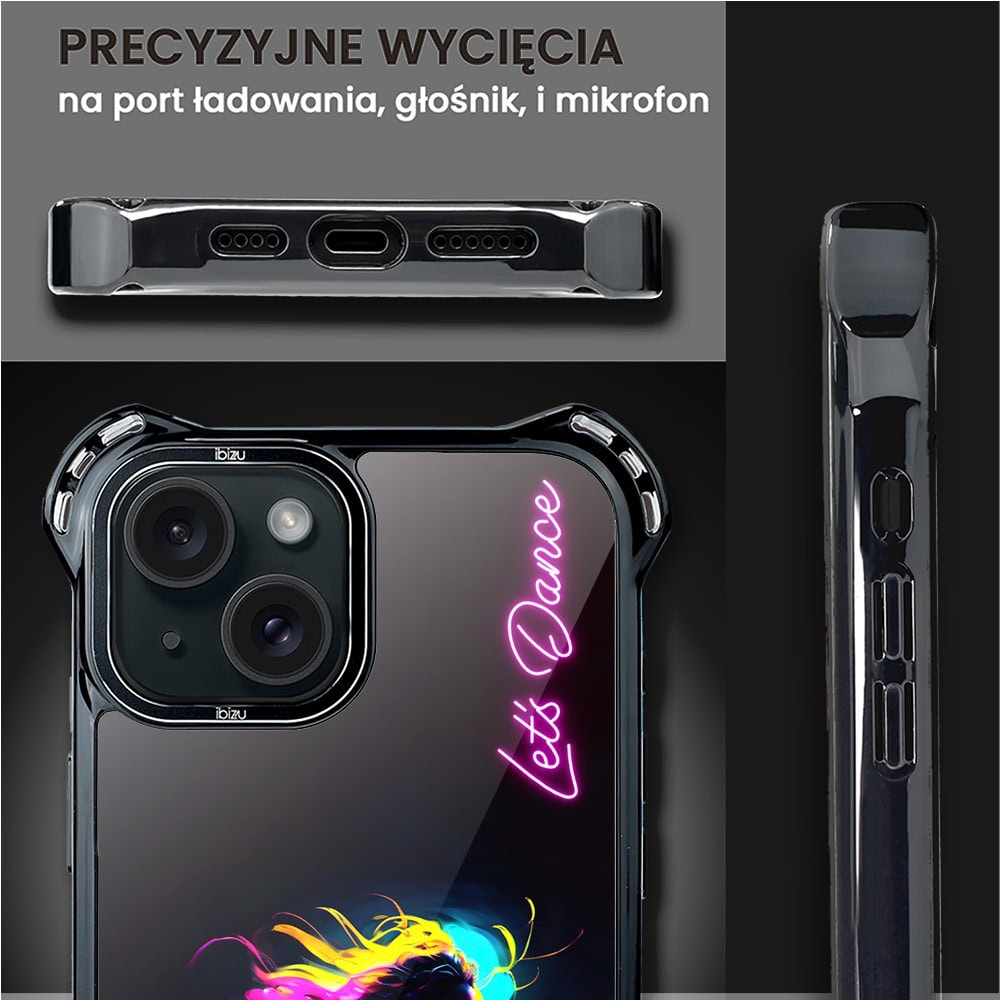 Etui do iPhone 15 Plus, Ibizu DropGuard Ultra z MagSafe, #ElectroMove, Taneczny rytm (7)