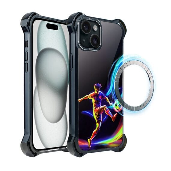 Etui do iPhone 15 Plus, Ibizu DropGuard Ultra z MagSafe, #ElectroMove, W rytmie piłki nożnej (3)