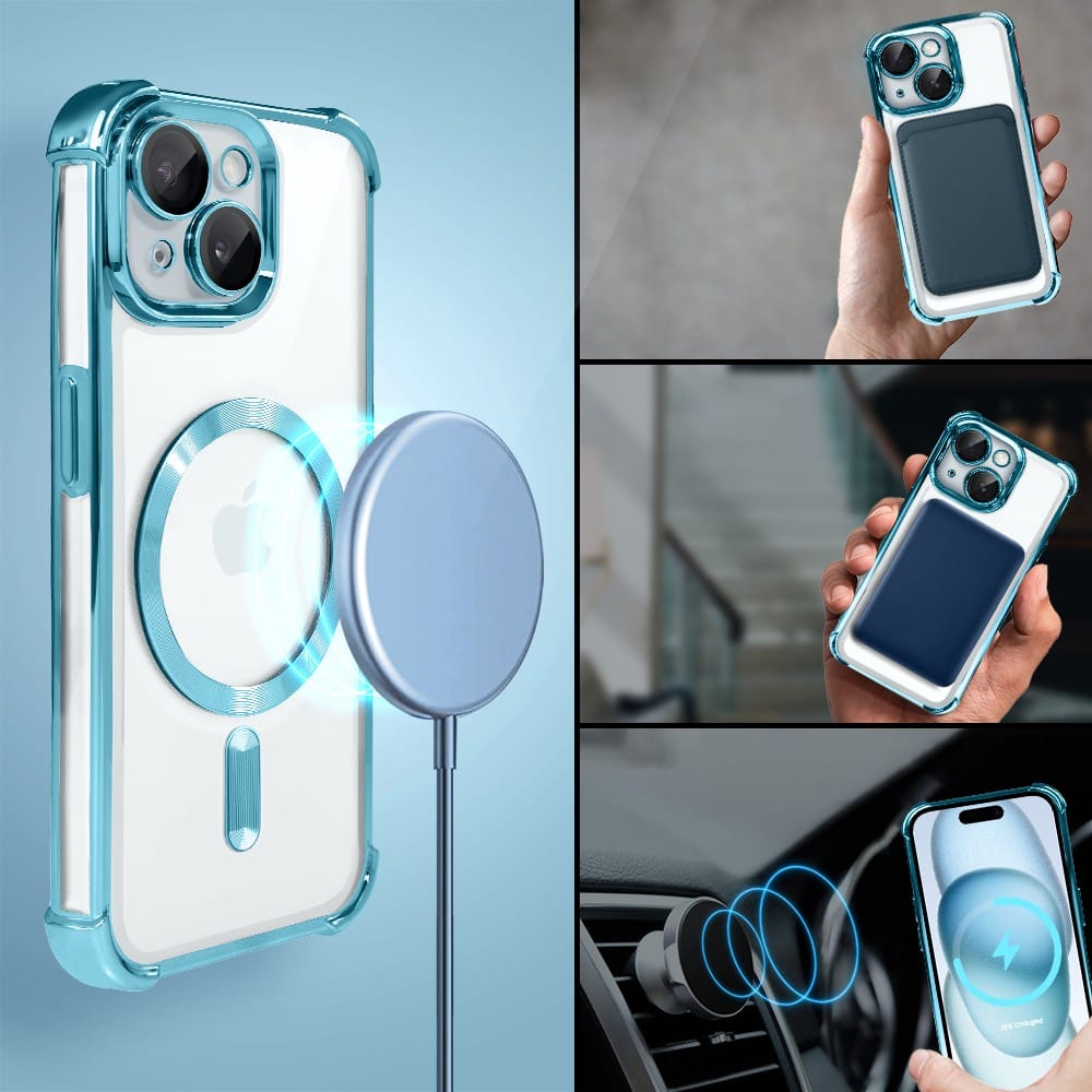 Etui do iPhone 15 Plus Magsafe Luxury Anti-Shock Lens Protect, morskie (1)