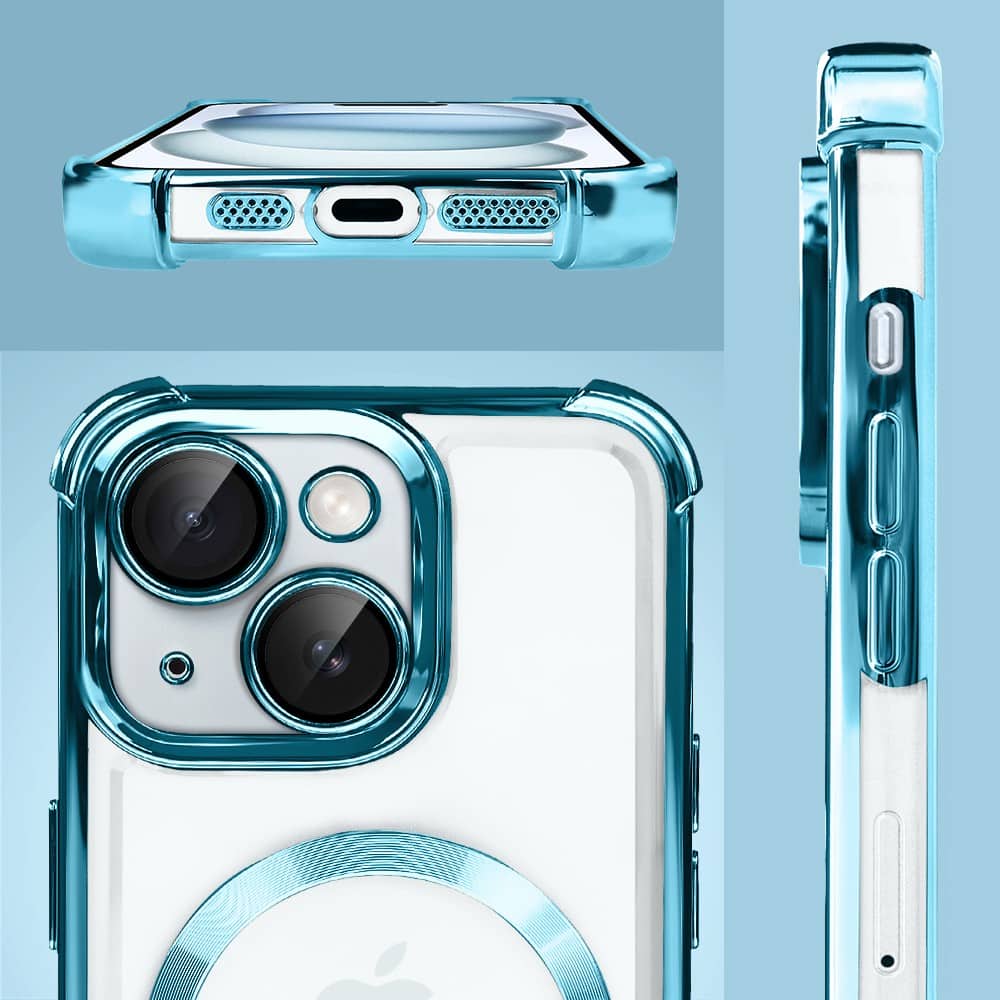 Etui do iPhone 15 Plus Magsafe Luxury Anti-Shock Lens Protect, morskie (4)