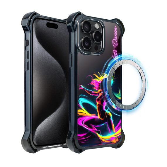 Etui do iPhone 15 Pro, Ibizu DropGuard Ultra z MagSafe, #ElectroMove, Taneczny rytm (7)