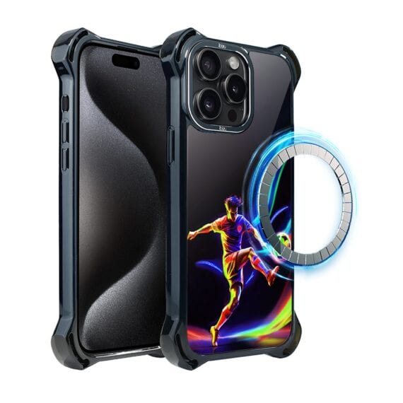 Etui do iPhone 15 Pro, Ibizu DropGuard Ultra z MagSafe, #ElectroMove, W rytmie piłki nożnej (7)