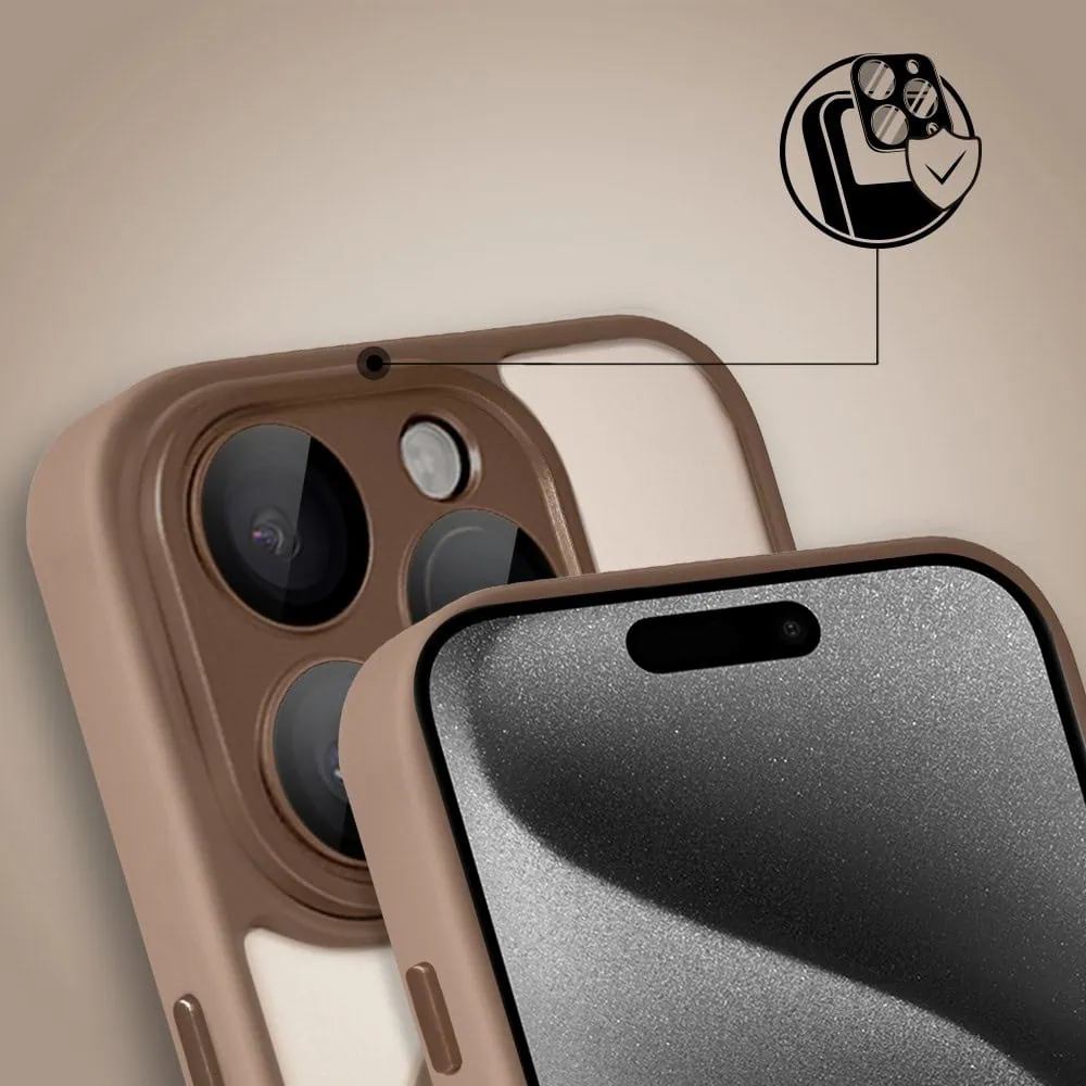 Etui do iPhone 15 Pro Max Color Flush z Magsafe, z osłoną aparatu, pustynny brąz (1)