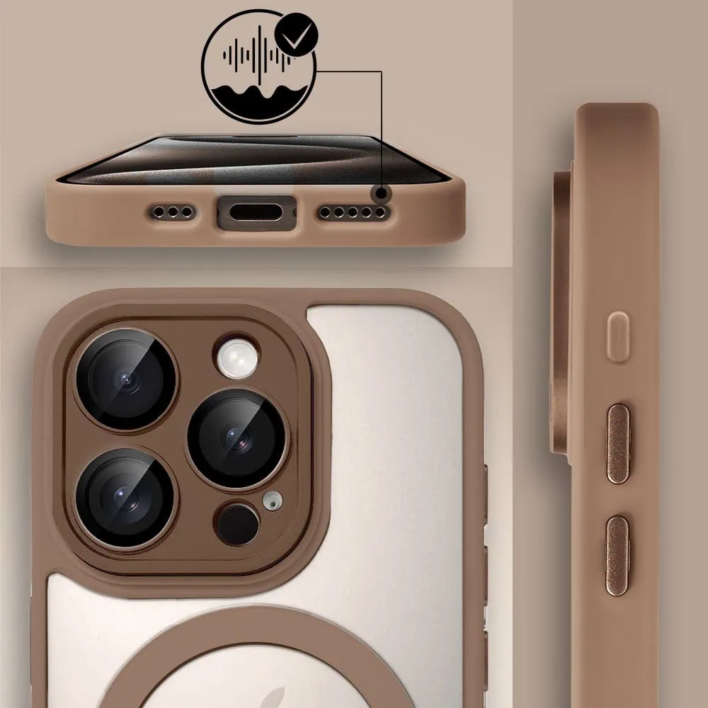 Etui do iPhone 15 Pro Max Color Flush z Magsafe, z osłoną aparatu, pustynny brąz (2)