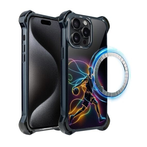 Etui do iPhone 15 Pro Max, Ibizu DropGuard Ultra z MagSafe, #ElectroMove, Duch koszykówki (7)