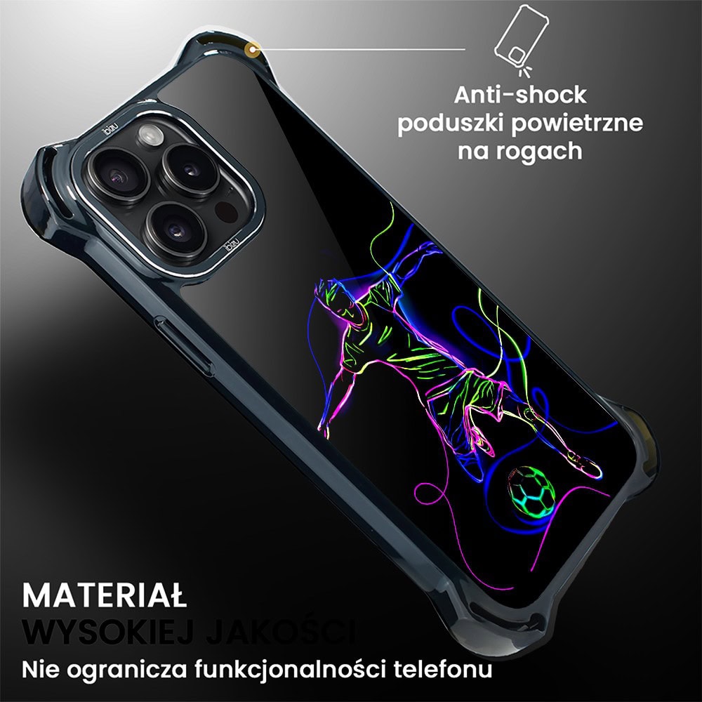 Etui do iPhone 15 Pro Max, Ibizu DropGuard Ultra z MagSafe, #ElectroMove, Moc football'u (3)