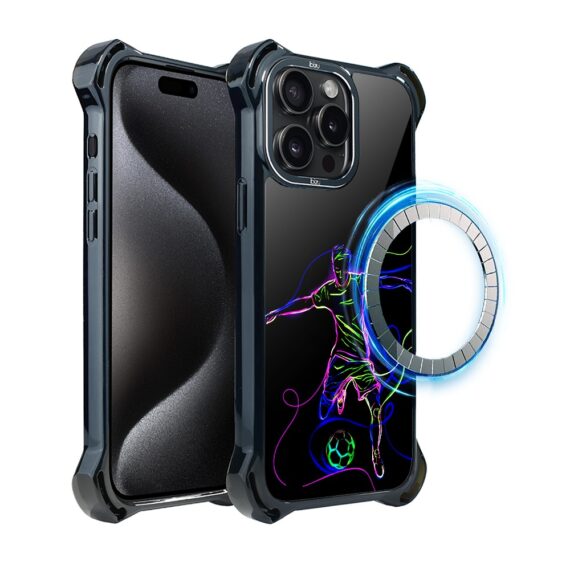 Etui do iPhone 15 Pro Max, Ibizu DropGuard Ultra z MagSafe, #ElectroMove, Moc football'u (7)