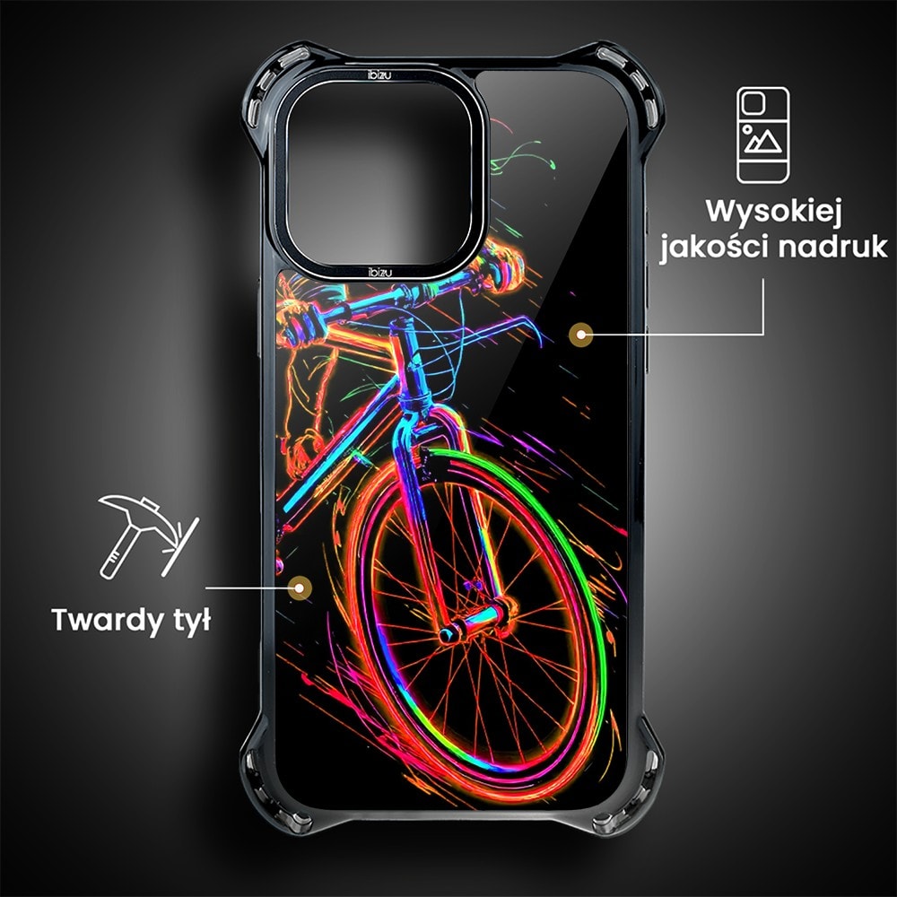 Etui do iPhone 15 Pro Max, Ibizu DropGuard Ultra z MagSafe, #ElectroMove, Rowerowa wibracja (1)