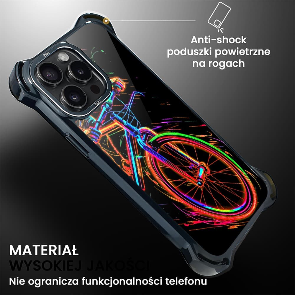 Etui do iPhone 15 Pro Max, Ibizu DropGuard Ultra z MagSafe, #ElectroMove, Rowerowa wibracja (3)