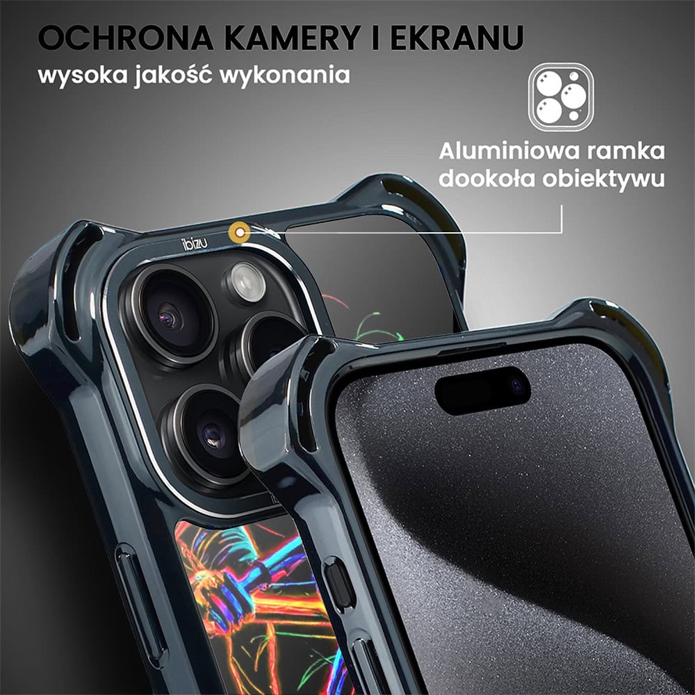 Etui do iPhone 15 Pro Max, Ibizu DropGuard Ultra z MagSafe, #ElectroMove, Rowerowa wibracja (4)