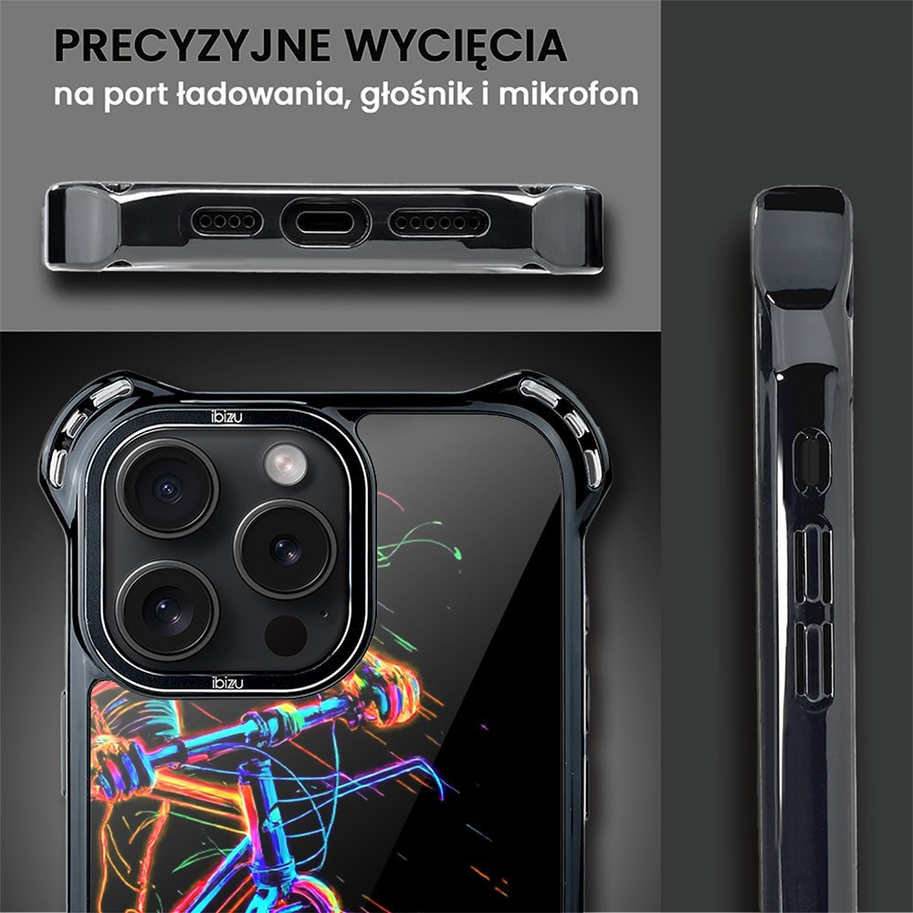 Etui do iPhone 15 Pro Max, Ibizu DropGuard Ultra z MagSafe, #ElectroMove, Rowerowa wibracja (5)