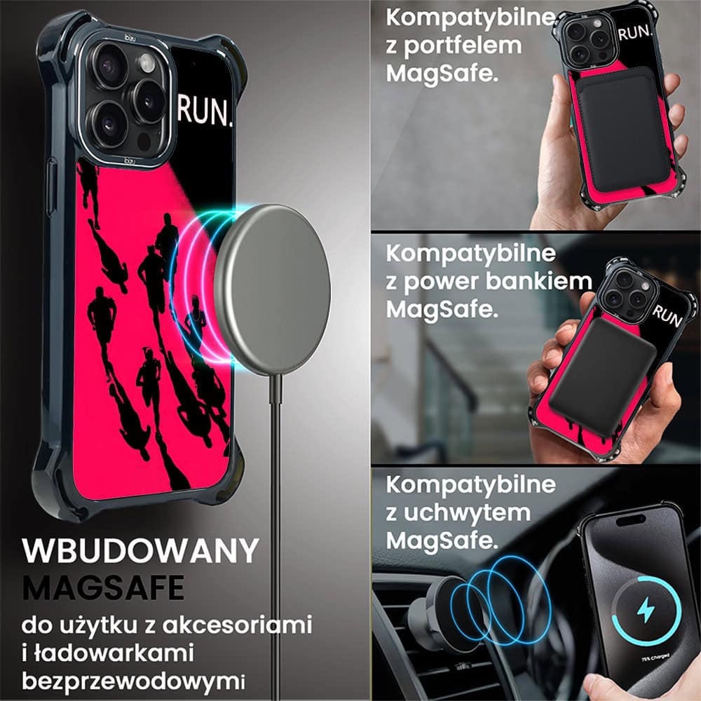 Etui do iPhone 15 Pro Max, Ibizu DropGuard Ultra z MagSafe, #Move, Nocny maraton (2)