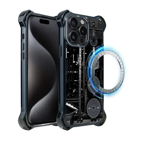 Etui do iPhone 15 Pro Max, Ibizu DropGuard Ultra z MagSafe, #Move, Stacja Żelazo (7)