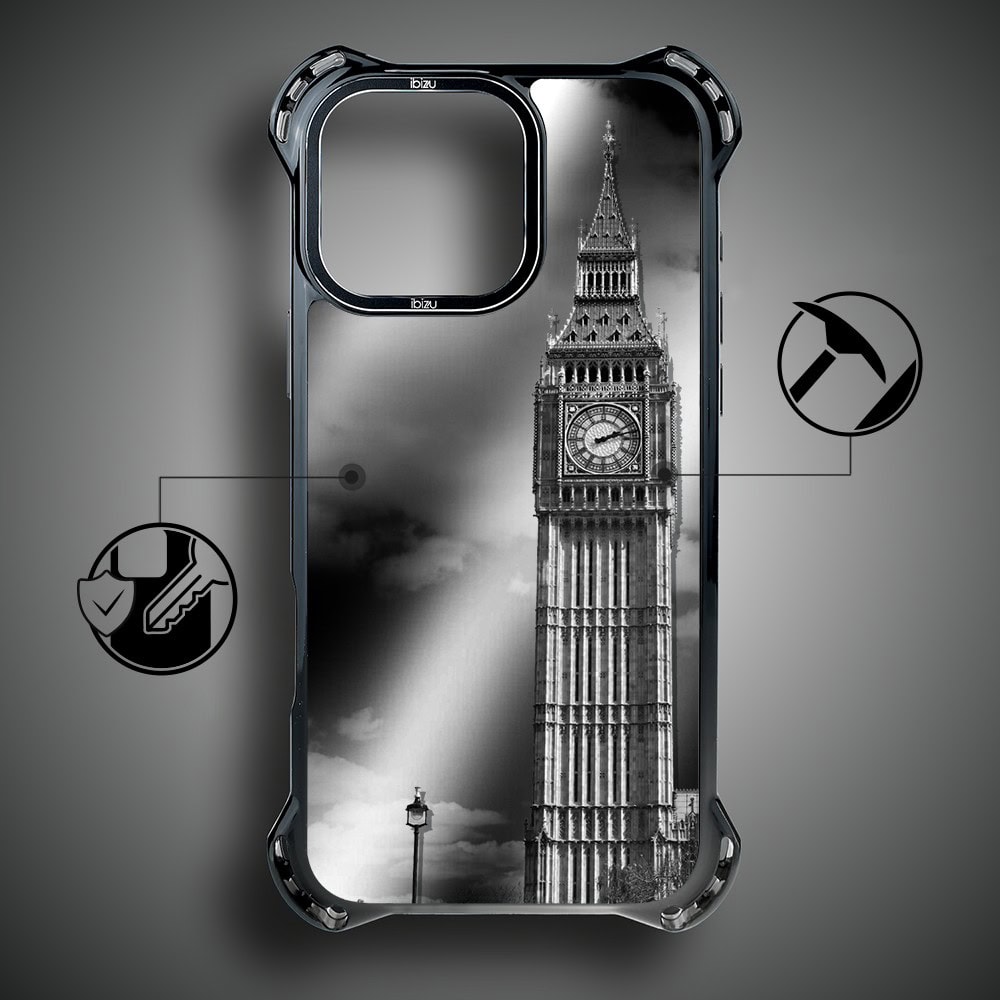 Etui do iPhone 15 Pro Max, Ibizu DropGuard Ultra z MagSafe, Noir City, Big Ben (1)