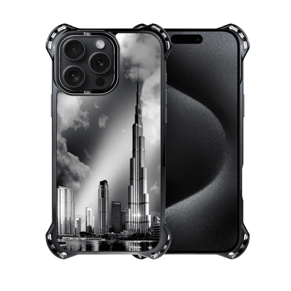 Etui do iPhone 15 Pro Max, Ibizu DropGuard Ultra z MagSafe, Noir City, Burj Khalifa (8)