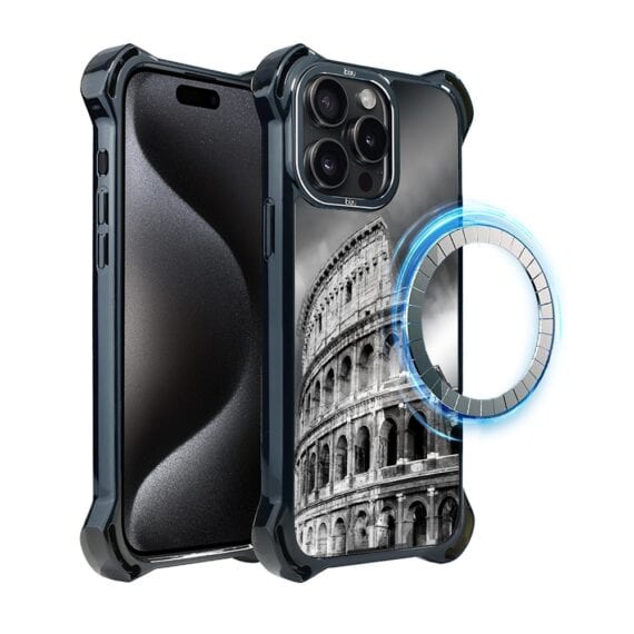 Etui do iPhone 15 Pro Max, Ibizu DropGuard Ultra z MagSafe, Noir City, Koloseum (8)