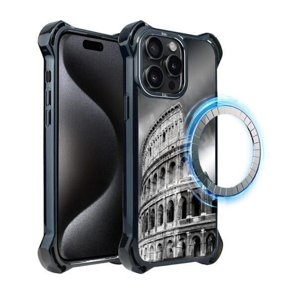 Etui do iPhone 15 Pro Max IBIZU DropGuard Ultra z MagSafe, Noir City, Koloseum