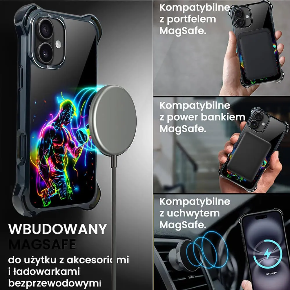 Etui do iPhone 16, Ibizu DropGuard Ultra z MagSafe, ElectroMove, Jest moc (1)