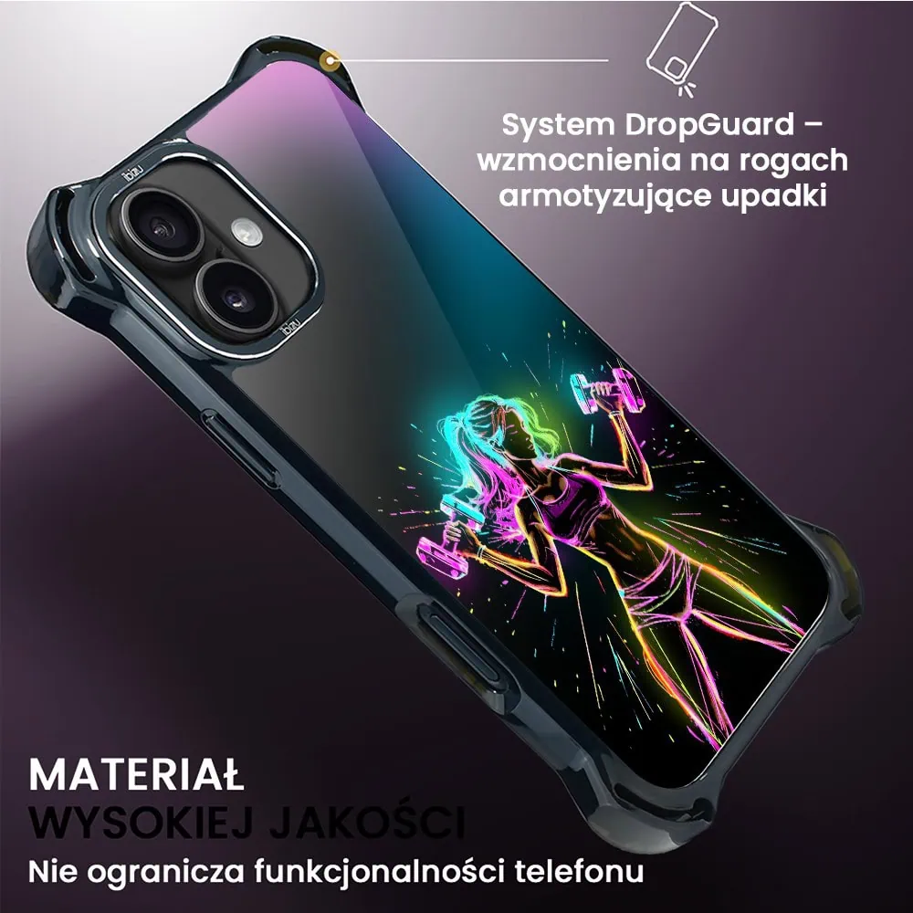 Etui do iPhone 16, Ibizu DropGuard Ultra z MagSafe, ElectroMove, Wibracja fitness (3)