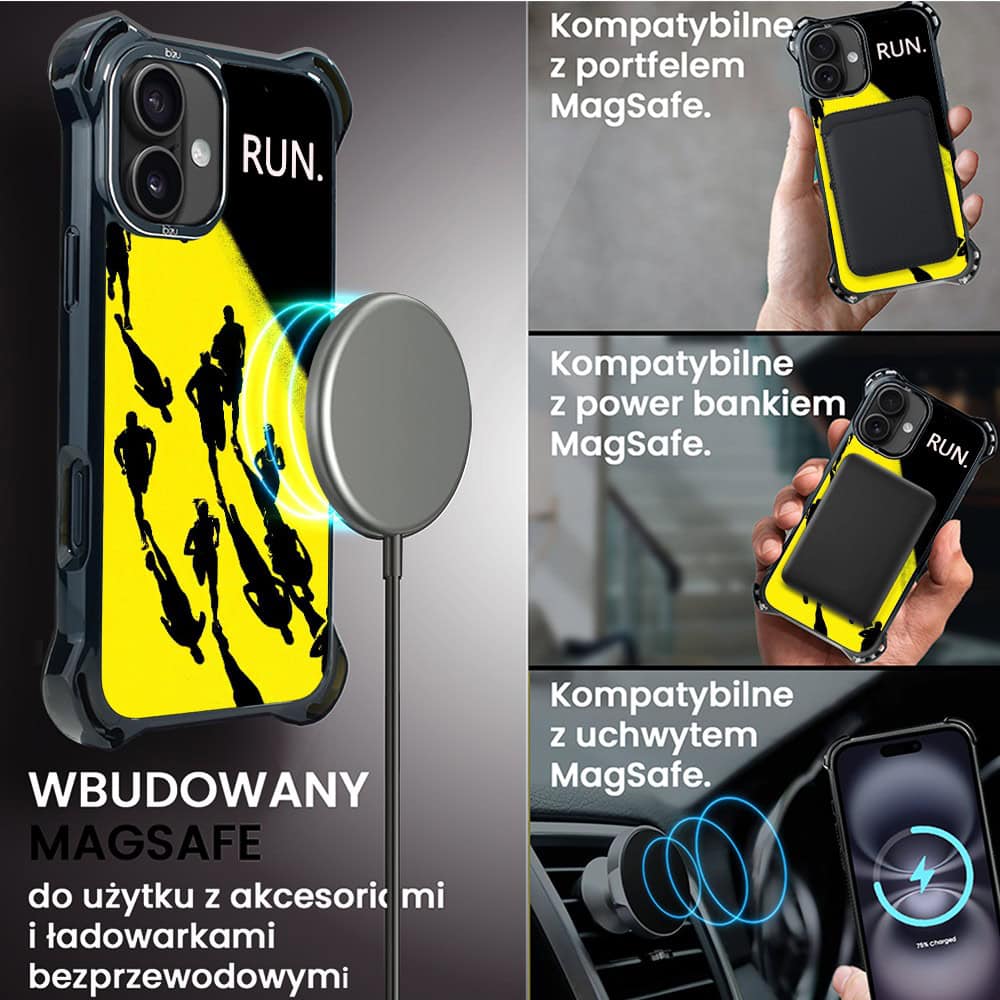 Etui do iPhone 16, Ibizu DropGuard Ultra z MagSafe, Move, Bieg Mistrzów (5)