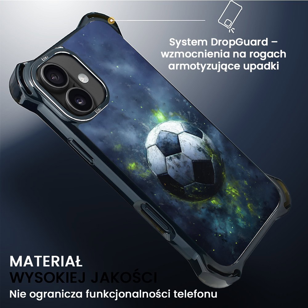 Etui do iPhone 16, Ibizu DropGuard Ultra z MagSafe, Move, Piłka nożna (1)