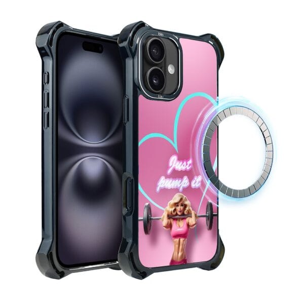 Etui do iPhone 16, Ibizu DropGuard Ultra z MagSafe, Move, Pump it love (3)