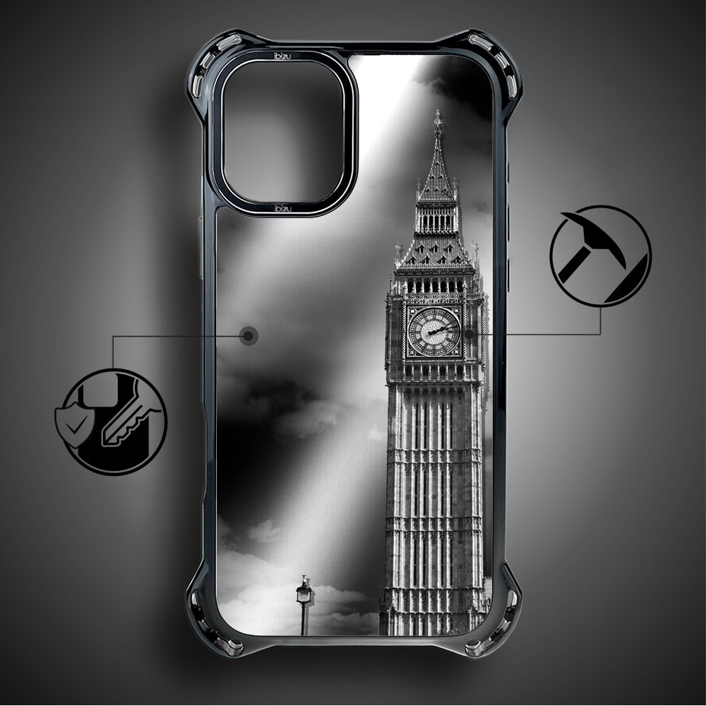 Etui do iPhone 16, Ibizu DropGuard Ultra z MagSafe, Noir City, Big Ben (2)