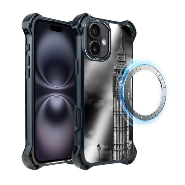 Etui do iPhone 16 Plus IBIZU DropGuard Ultra z MagSafe, Noir City, Big Ben