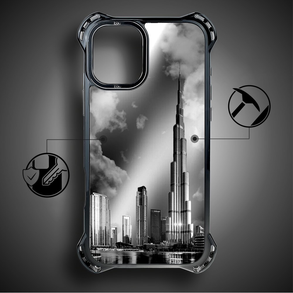 Etui do iPhone 16, Ibizu DropGuard Ultra z MagSafe, Noir City, Burj Khalifa (2)