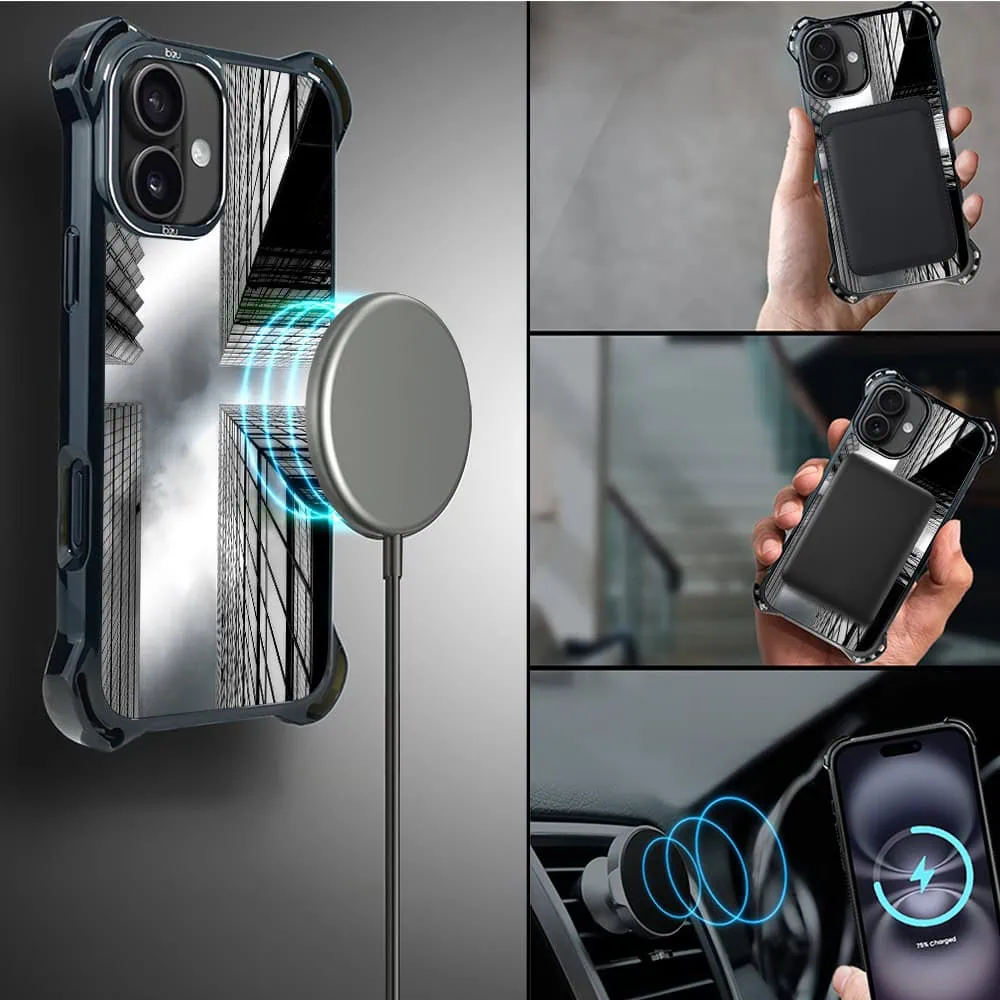 Etui do iPhone 16, Ibizu DropGuard Ultra z MagSafe, Noir City, Drapacze Chmur (5)