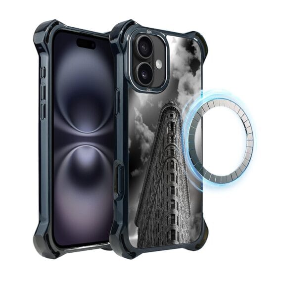 Etui do iPhone 16, Ibizu DropGuard Ultra z MagSafe, Noir City, Flatiron (2)