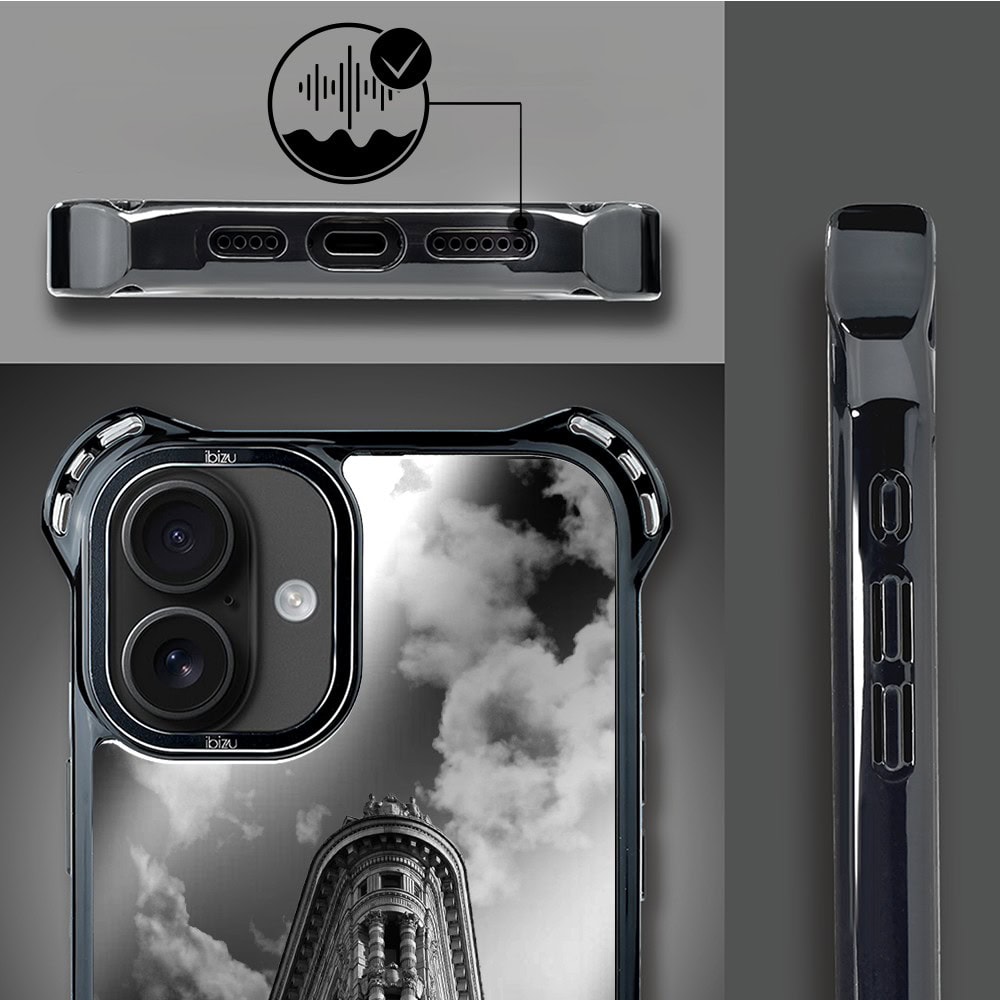 Etui do iPhone 16, Ibizu DropGuard Ultra z MagSafe, Noir City, Flatiron (5)