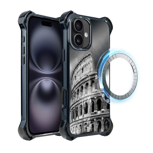 Etui do iPhone 16 Plus IBIZU DropGuard Ultra z MagSafe, Noir City, Koloseum