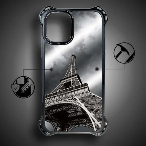Etui do iPhone 16, Ibizu DropGuard Ultra z MagSafe, Noir City, Wieża Eiffla (2)