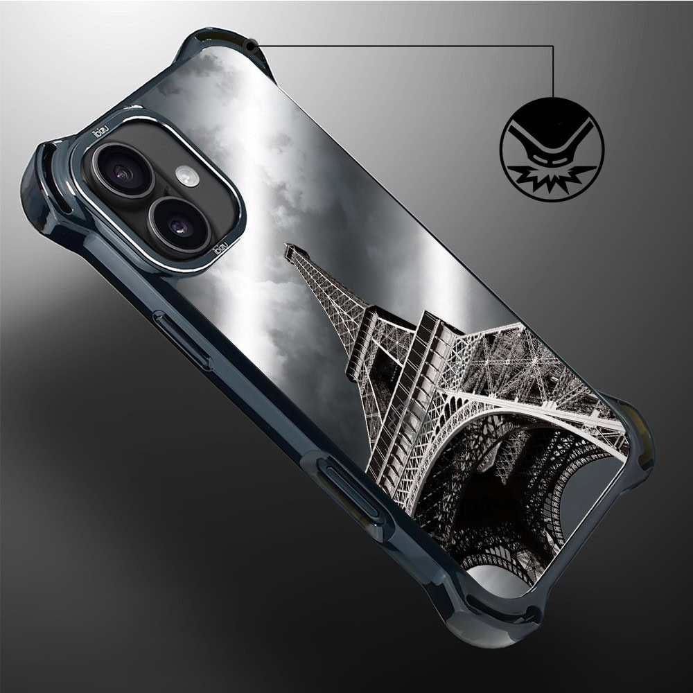 Etui do iPhone 16, Ibizu DropGuard Ultra z MagSafe, Noir City, Wieża Eiffla (8)