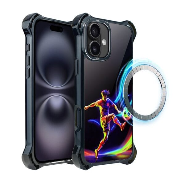 Etui do iPhone 16 Plus IBIZU DropGuard Ultra z MagSafe, #ElectroMove, W rytmie piłki nożnej