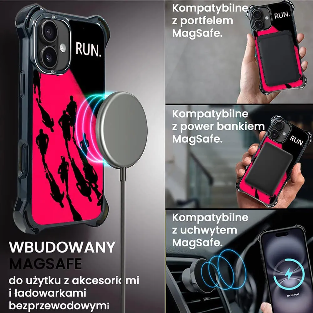 Etui do iPhone 16 Plus, Ibizu DropGuard Ultra z MagSafe, Move, Nocny maraton (1)