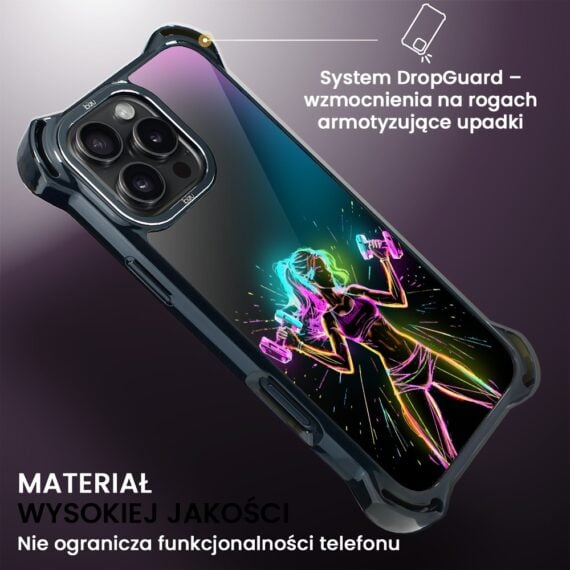 Etui do iPhone 16 Pro, Ibizu DropGuard Ultra z MagSafe, ElectroMove, Wibracja fitness (3)