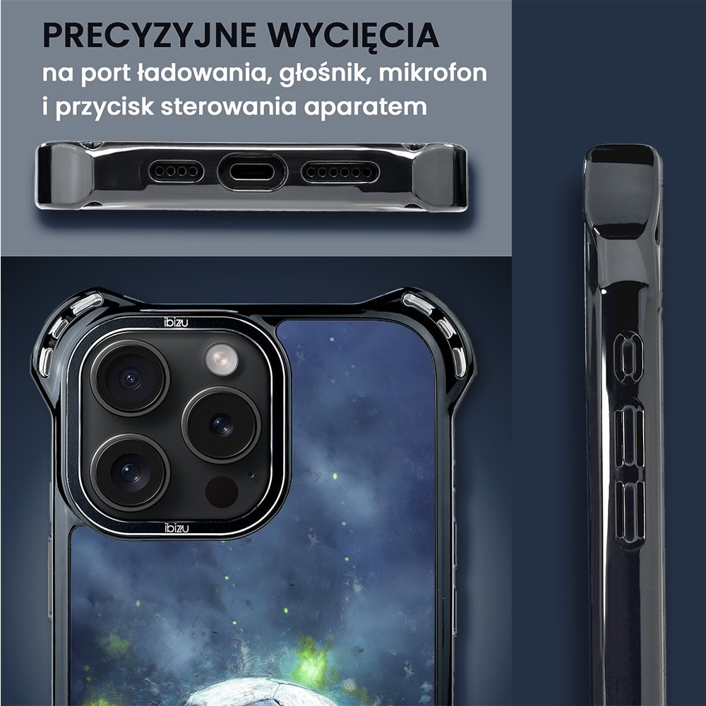 Etui do iPhone 16 Pro, Ibizu DropGuard Ultra z MagSafe, Move, Piłka nożna (6)