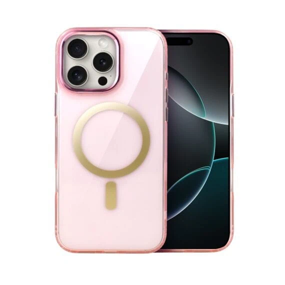 Etui do iPhone 16 Pro Max Golden Elite, cienkie, ze złotym MagSafe, różoweObszar kompozycji 1