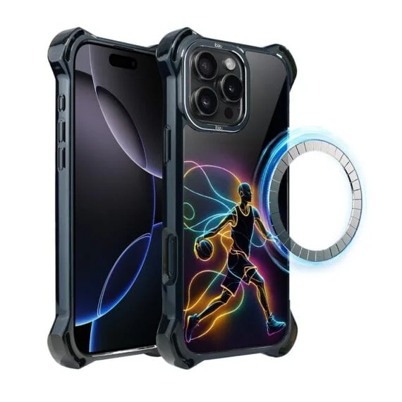 Etui do iPhone 16 Pro Max, Ibizu DropGuard Ultra z MagSafe, ElectroMove, Duch koszykówki (4)