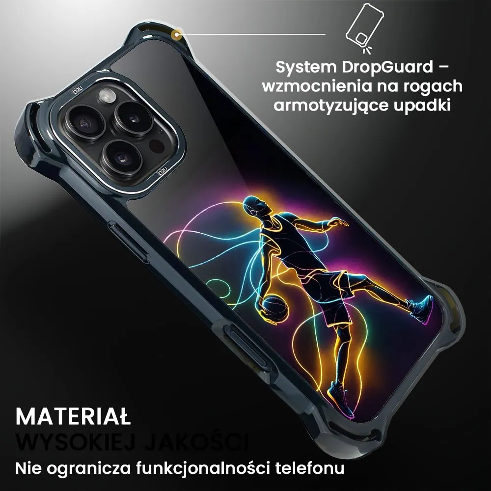Etui do iPhone 16 Pro Max, Ibizu DropGuard Ultra z MagSafe, ElectroMove, Duch koszykówki (8)